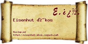 Eisenhut Ákos névjegykártya